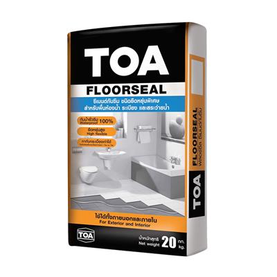 ซีเมนต์ทากันรั่วซึมยืดหยุ่นส่วนผสมเดี่ยว TOA รุ่น Floorseal ขนาด 20 กก. สีเทา