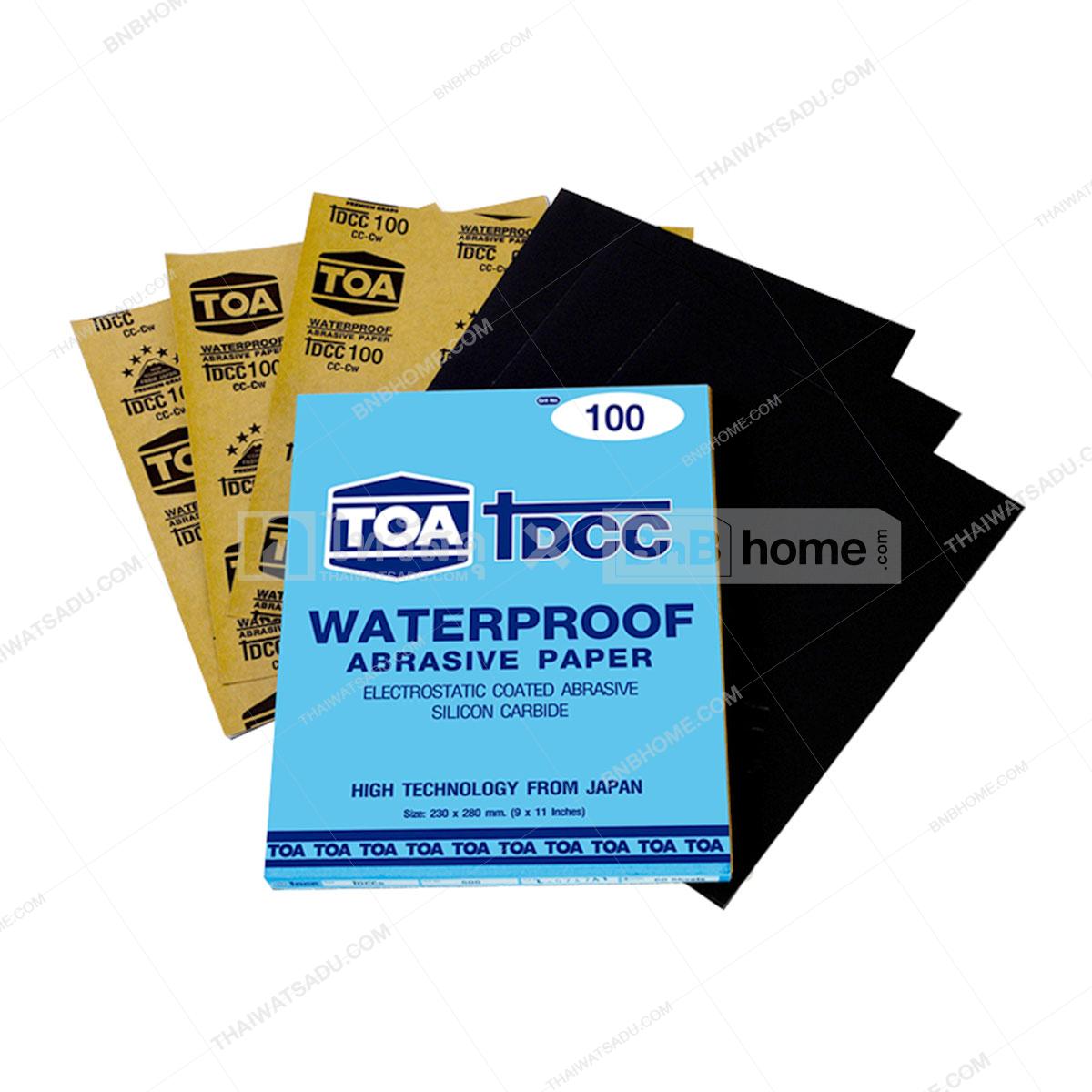 Abrasive Paper TOA DCC No. 100 Size 9 x 11 Inch - THAI WATSADU