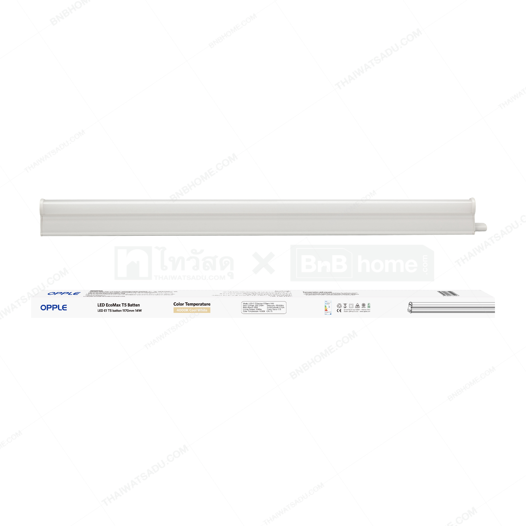 OPPLE Lineare LED-Lichtleiste mit Schalter LED E T5 Batten 600 9W